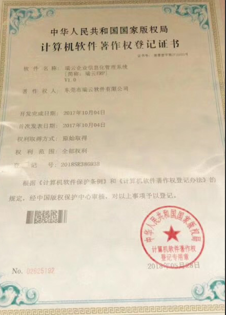 软件著作权证书